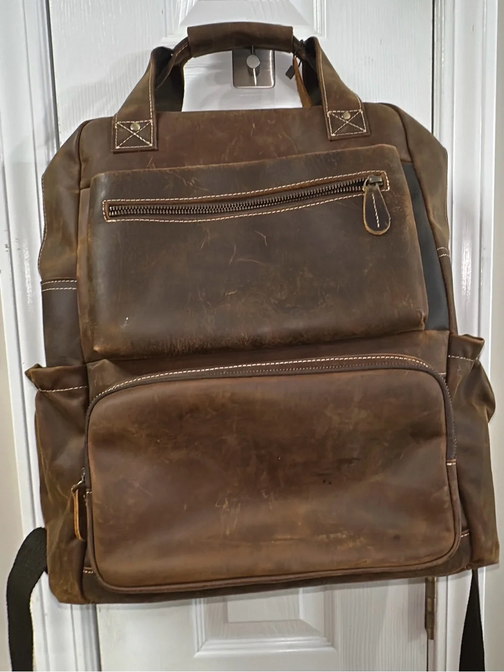 TIDING Leather 16 Inch Laptop Backpack for Office Weekends or Daily (bags22)